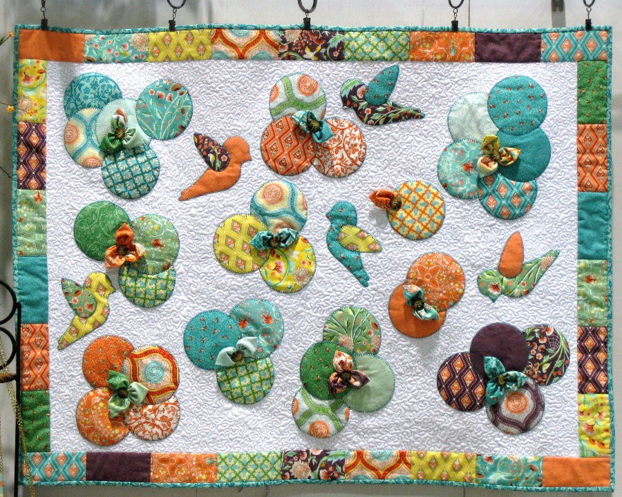 birds-and-berries-quilt-kit-featuring-moda-cotton-fabrics-cute-colorful-easy-ebay