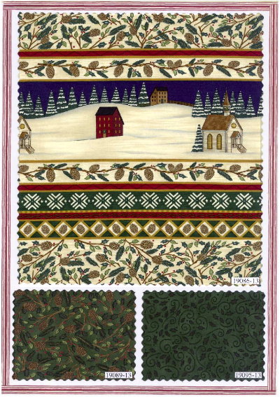 CHAPEL IN THE PINES Moda PANEL Fabric Deb Strain  