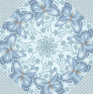 DAYDREAMS Kaleidoscope QUILT BLOCKS KIT ~ Moda Blue  