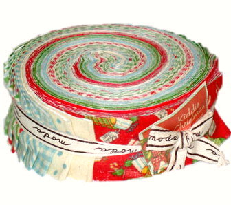 KIDDIE CHRISTMAS FLANNELS Moda JELLY ROLL fabric rolls  