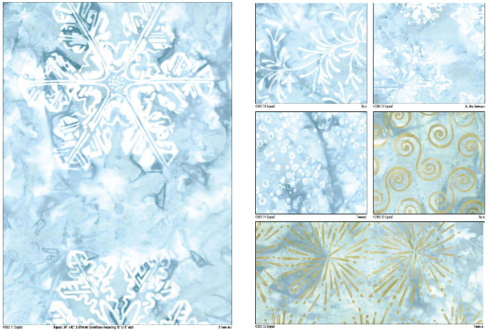 SNOWFLAKES APPLIQUE SET ~ Moda LET IT SNOW Batiks  