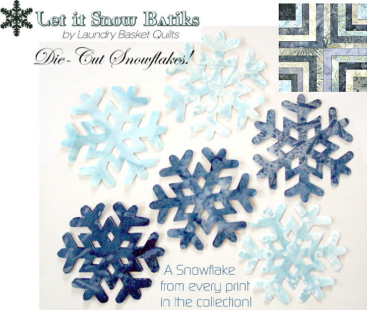 SNOWFLAKES APPLIQUE SET ~ Moda LET IT SNOW Batiks  