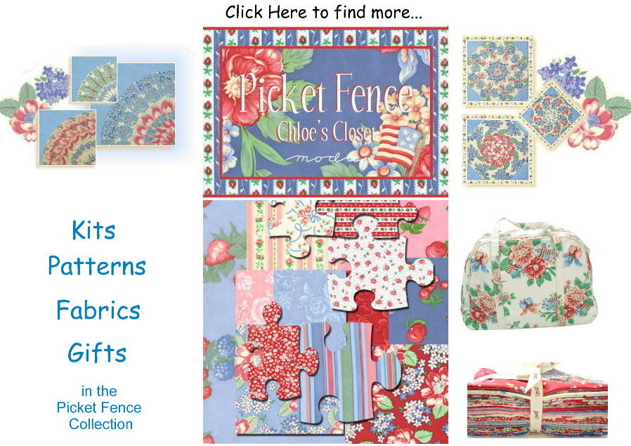 PICKET FENCE Kaleidoscope Quilt Blocks KIT  