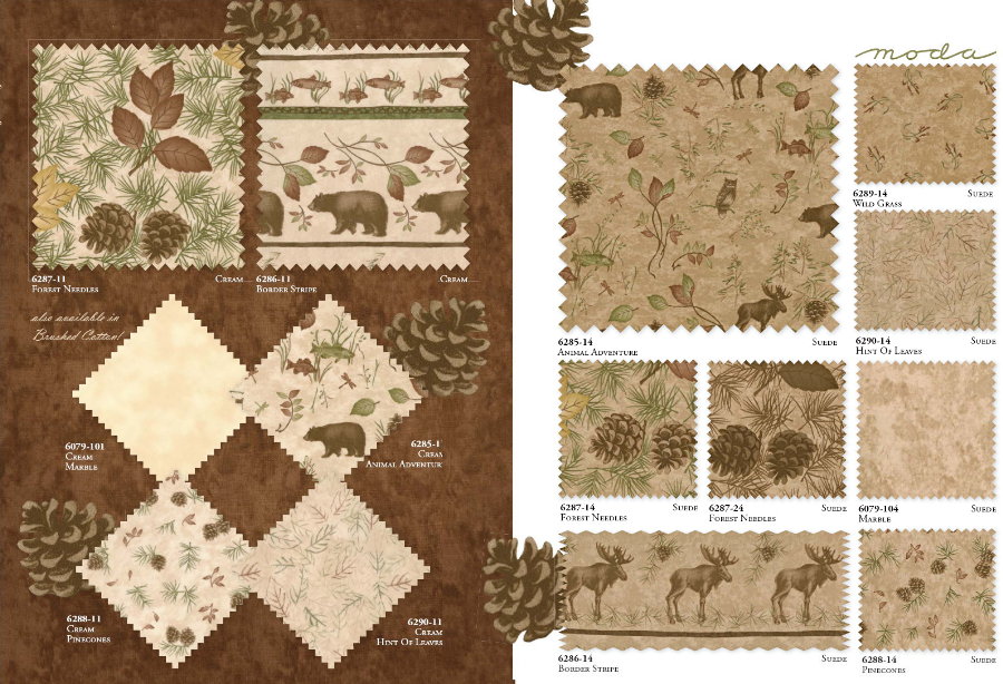 PINE CREEK CROSSING Quilt Squares MODA CHARMS Fabric  