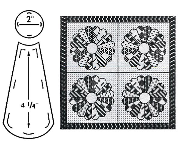 DRESDEN PLATE 12 RE Block Template Set + Bonus Pattern  