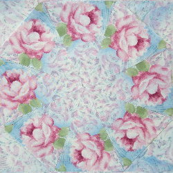 WATERCOLOR ROSE / MAUVE Kaleidoscope Quilt Blocks KIT  