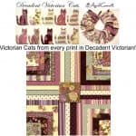 Decadent Victorian Cats Applique Set-0