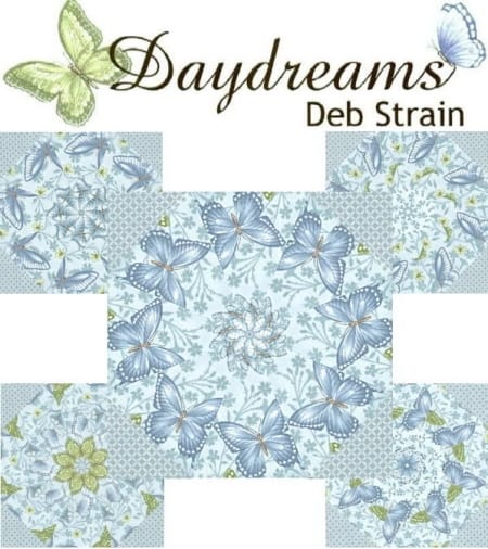 Daydreams In Blue Kaleidoscope Quilt Kit-0
