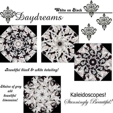 Daydreams White on Black Quilt Kit-0