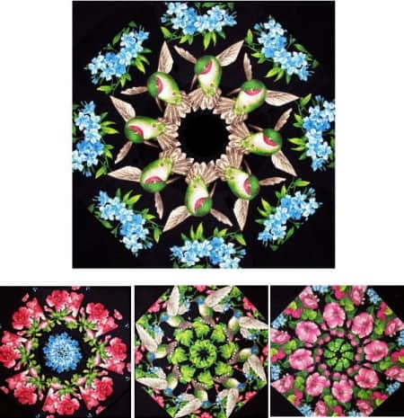 Secret Garden Kaleidoscope Quilt Kit-0
