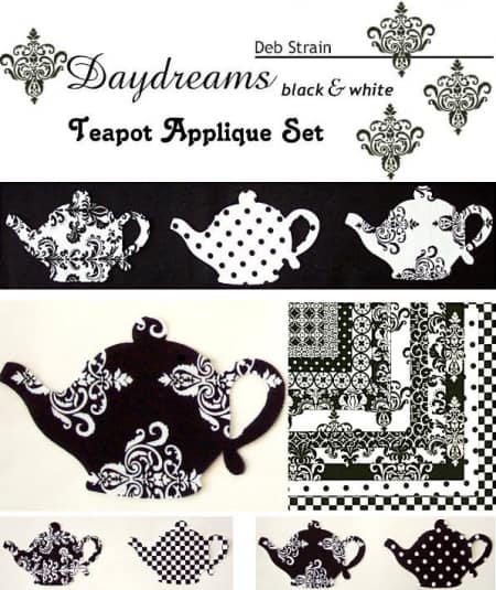 Daydreams Teapots Applique Set-0