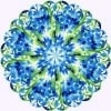 Watercolor Bluebonnets Kaleidoscope Quilt Kit-462