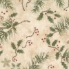 Northwoods Botanical Flannel - 6376 11B - Natural-0