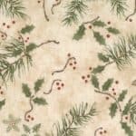 Northwoods Botanical Flannel - 6376 11B - Natural-0