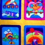 Pooh Bear Fabric Picture Blocks Panel -0