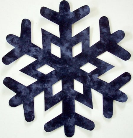 Large 8" Iron On SNOWFLAKE Applique-0