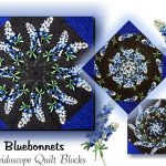 Midnight Bluebonnets Kaleidoscope Quilt Kit -0