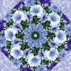 Wildflowers with Snow Blossoms Kaleidoscope Quilt Kit -6549