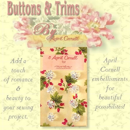 April Cornell Buttons - Crystal Flower-0
