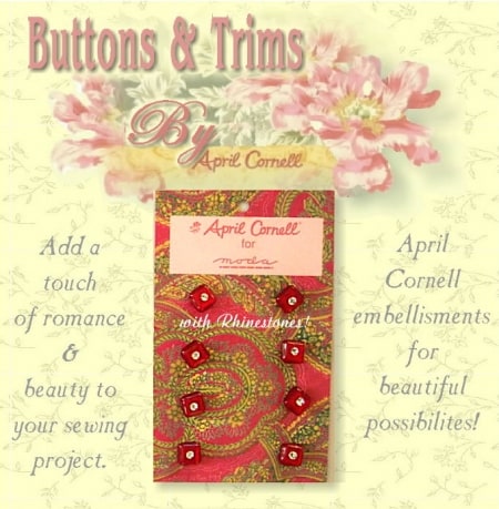 April Cornell Buttons - Red Square-0