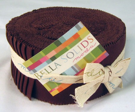 Bella Solids - Brown Moda Jelly Roll-0