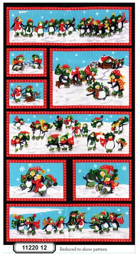 Penguin Pals Fabric Panel -0