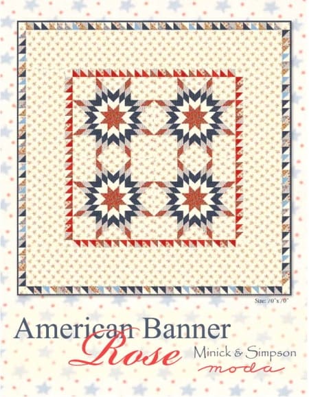 American Banner Rose Quilt Pattern-0