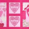 Always and Forever Fabric Panel Pink-0