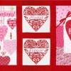 Always and Forever Fabric Panel - Red-0