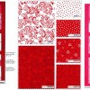 Always and Forever Fabric Panel - Red-11562