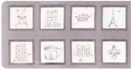 Ooh La La Fabric Panel - Soft Grey-0