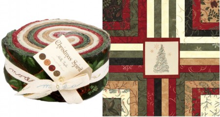 Christmas Spirit Moda Flannel Jelly Roll-0