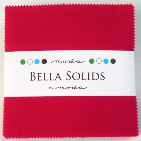 Moda Bella Solids RED - 5" Charm Pack-0