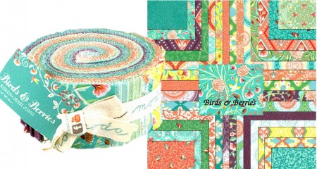 Birds and Berries Moda Jelly Roll-0