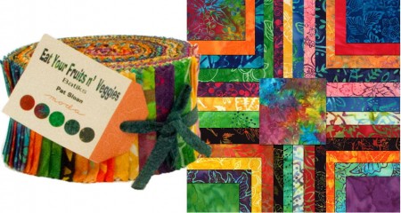 Eat Your Fruits and Veggies Batiks Moda Jelly Roll-0