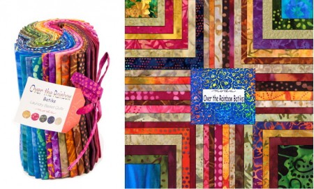Over the Rainbow Batiks Fat Eighth Bundle-0