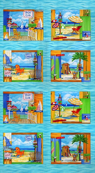 Ocean View Fabric Panel - Aqua-0
