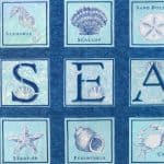 Seascapes Fabric Panel - Navy-0