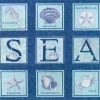Seascapes Fabric Panel - Navy-14612