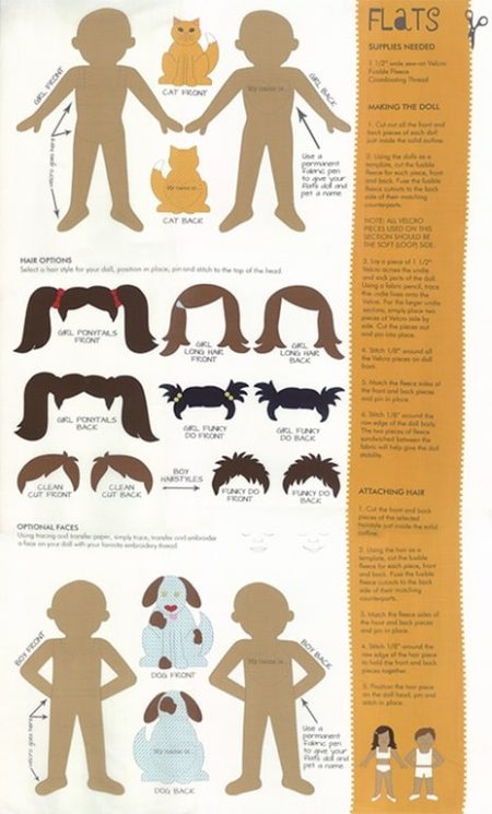 Flats DOLL Fabric Panel - Butterscotch-0