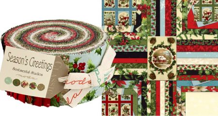 Seasons Greetings Moda Jelly Roll-0