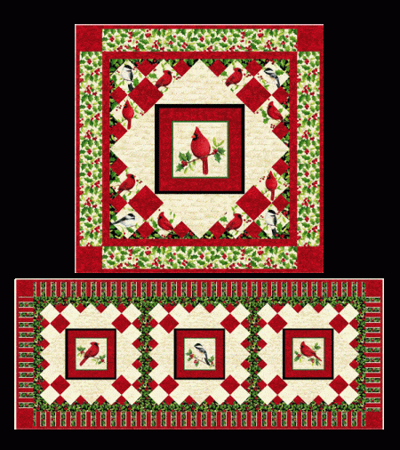 Birds Berries Table Topper Kit-0