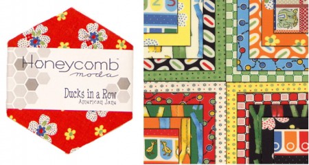 Ducks In A Row Moda Honeycomb + Free-0