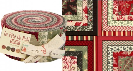 La Fete De Noel popular Jelly Roll by French General Moda quilting fabric