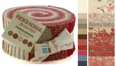 French General Favorites Moda Jelly Roll-0