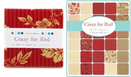 Crazy For Red 5" Charm Pack-0