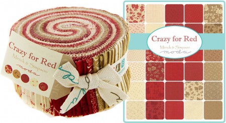 Crazy For Red Moda Jelly Roll-0