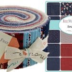 Red White & Free Moda Jelly Roll-0