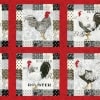 El Gallo Fabric Panel - Red-0