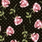 Friendship Tea - 23067 Black/Roses-0